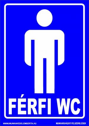 Férfi WC – tábla vagy matrica A3 A4 A5 méretben