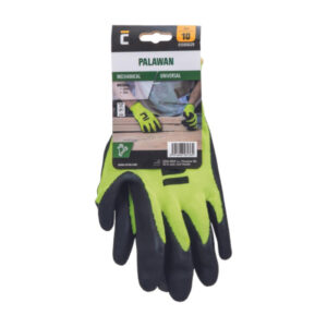 PALAWAN kesztyű nylon, latex PI – Méret: 11, Szín: Akasztofules-sarga