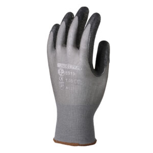 SZ.KESZTYŰ,SZÜRKE PA/FEKETE HABOSÍTOTT NITRIL TENYÉR – Méret: 8