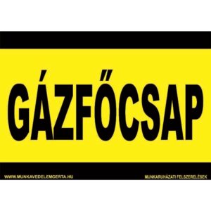 Gázfőcsap – tábla vagy matrica A3 A4 A5 méretben