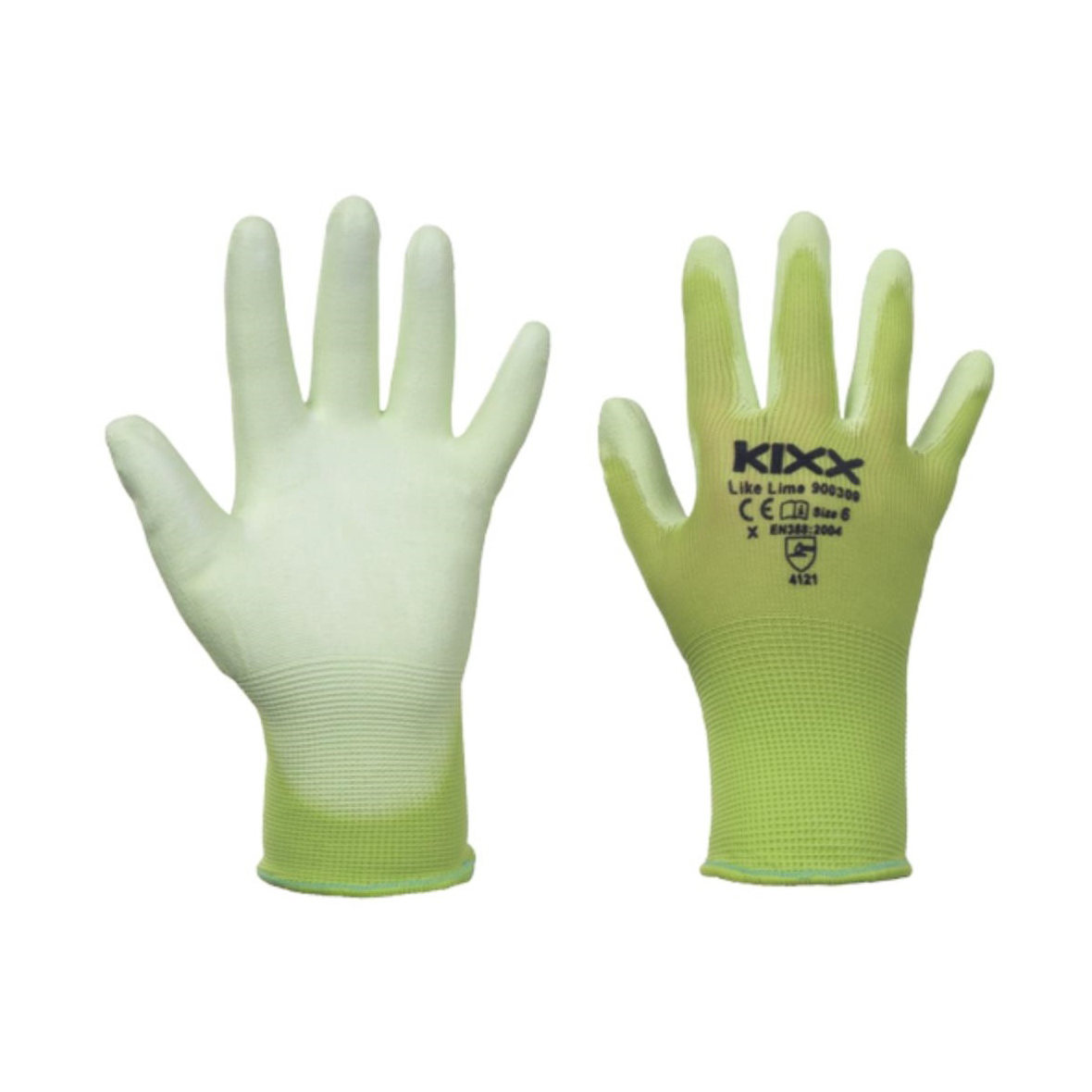 LIKE LIME kesztyű nylon PU zöld – Méret: 10