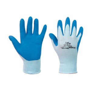 CHUNKY kesztyű nylon, latex tenyér kék – Méret: 5