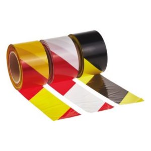 JELZŐSZALAG 7CM/200M SÁRGA/PIROS