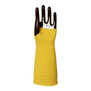 KÖTÖTT SÁRGA KEVLAR KARVÉDŐ, HŐ- ÉS VÁGÁSBIZTOS – Méret: 45-cm
