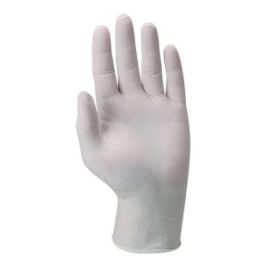 LATEX PÚDER NÉLKÜLI VIZSGÁLÓKESZTYŰ/100DB ZÖLD DOBOZ – Méret: L