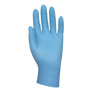 NITRIL KÉK VIZSGÁLÓKESZTYŰ, PÚDEROZOTT/100 DB KÉK DOBOZ – Méret: Xl