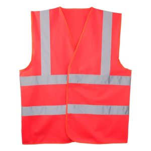 JÓLLÁTHATÓSÁGI MELLÉNY 2 VÍZSZINTES CSÍKKAL PIROS