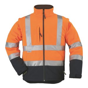 STATION FLUO 2/1 SOFTSHELL DZSEKI narancs/sötétkék – Méret: Xxxl