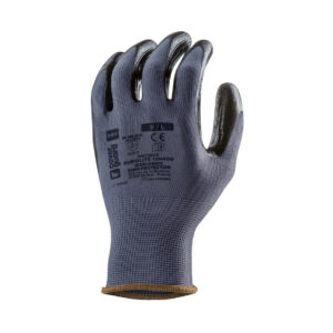 EUROLITE 13N400 SZÜRKE/FEKETE NITRIL KESZTYŰ – Méret: 11