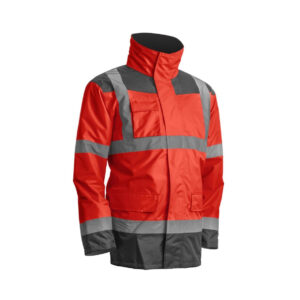 KANATA 4/1 PE HI-VIZ PIROS/SZÜRKE KABÁT (DZSEKI+BÉLÉSKABÁT /MELLÉNY)
