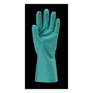 MÁRTOTT ZÖLD NITRIL KESZTYŰ, VEGYSZERÁLLÓ, 33CM/0,46MM – Méret: 9