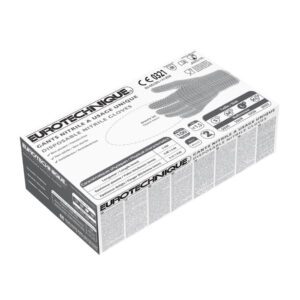 NITRIL FEKETE PÚDER NÉLKÜLI VIZSGÁLÓ KESZTYŰ