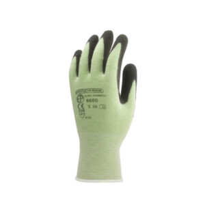 SZERELŐKESZTYŰ, EUROBAMBOU, TENYÉREN FEKETE NITRILLEL – Méret: 8