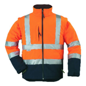 STATION FLUO 2/1 SOFTSHELL DZSEKI narancs/sötétkék – Méret: Xxxl