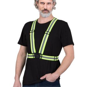 Csatos jólláthatósági hám - sárga