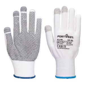 Grip 13 PVC pöttyös érintőképernyős kesztyű (12 pár) – Méret: Xxl