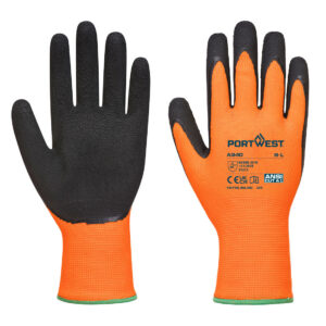 Hi-Vis Grip védőkesztyű - Latex – Szín: Narancs-fekete, Méret: Xxl