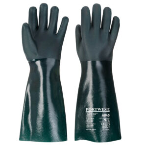 Duplán mártott PVC védőkesztyű 45cm – Méret: Xl