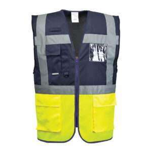 Paris Executive mellény – Szín: Sarga-navy, Méret: Xxxl