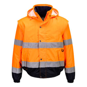 HiVis 2 az 1-ben kabát – Szín: Narancs, Méret: Xxxl