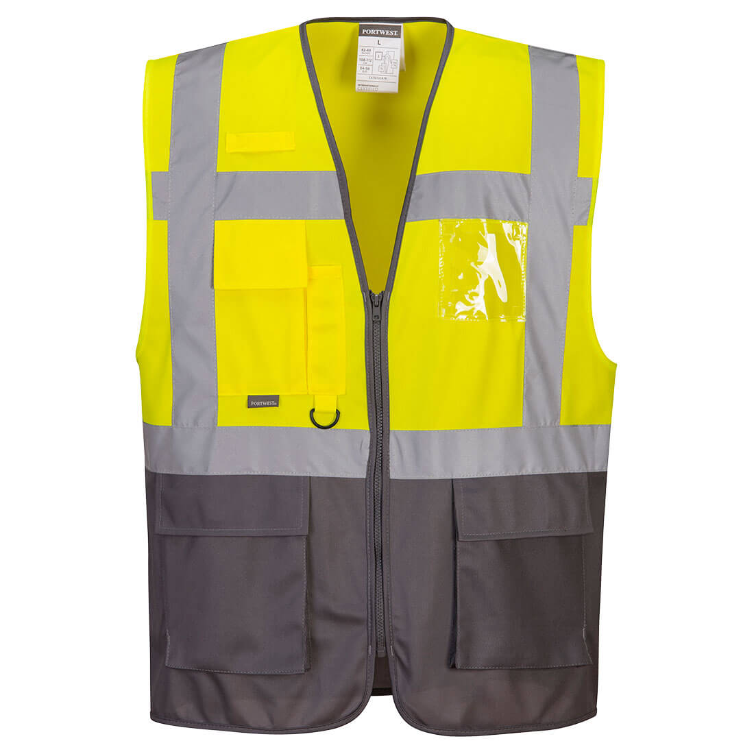 Warsaw vezetői mellény – Szín: Sarga-szurke, Méret: Xxxl