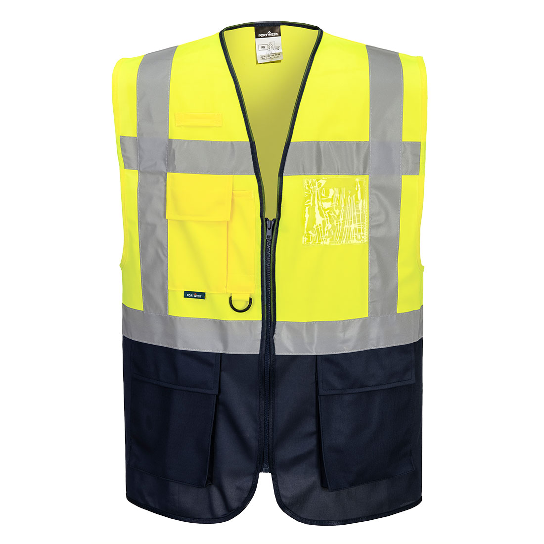 Warsaw vezetői mellény – Szín: Sarga-navy, Méret: Xxxl