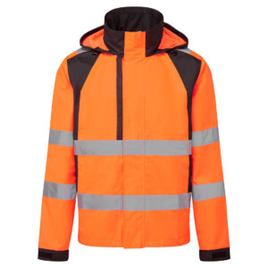 WX2 Eco Hi-Vis esőkabát – Szín: Narancs-fekete, Méret: Xxxl