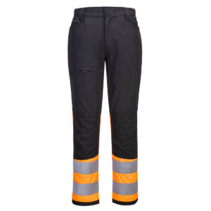 WX2 Eco Hi-Vis 1. osztályú Eco Hi-Vis szerviznadrág – Szín: Narancs-fekete, Méret: 48