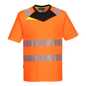 DX4 Hi-Vis póló S/S – Szín: Narancs-fekete, Méret: Xxxl