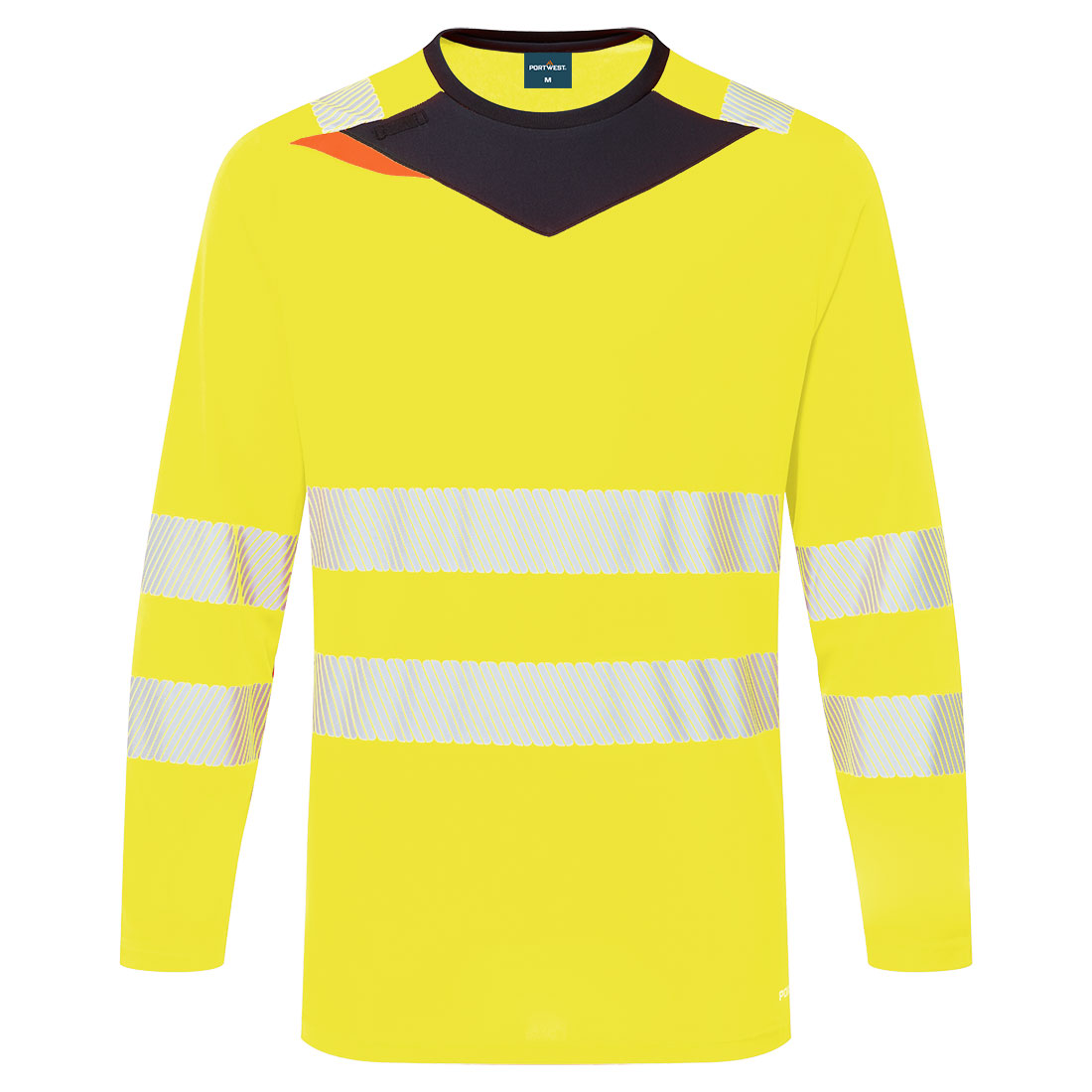 DX4 Hi-Vis hosszú ujjú póló L/S – Szín: Sarga-fekete, Méret: Xxxl