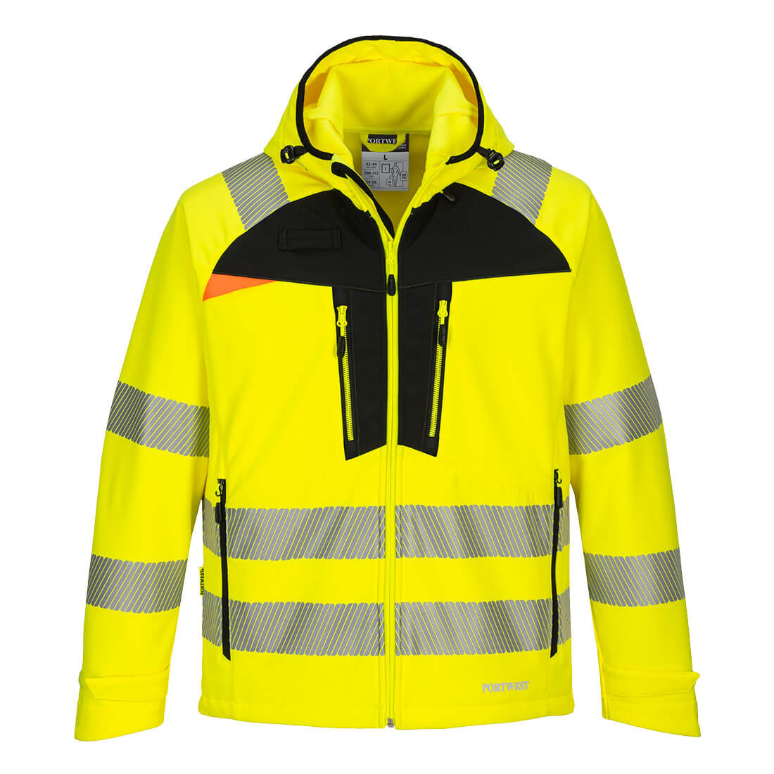 DX4 Hi-Vis Softshell (3L) – Szín: Sarga-fekete, Méret: Xxxl