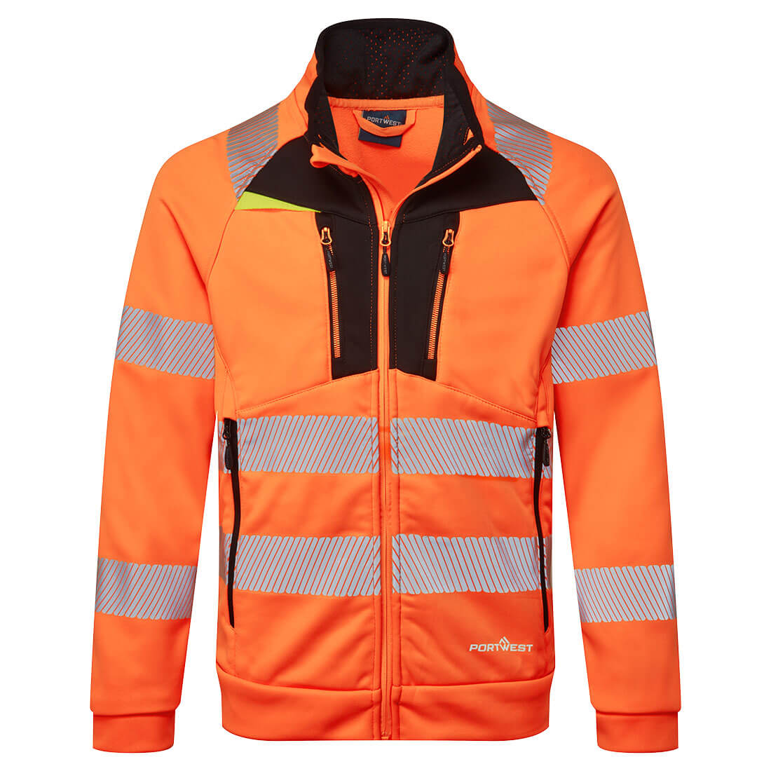 DX4 Hi-Vis kapucnis cipzáras pulóver – Szín: Narancs-fekete, Méret: Xxxl