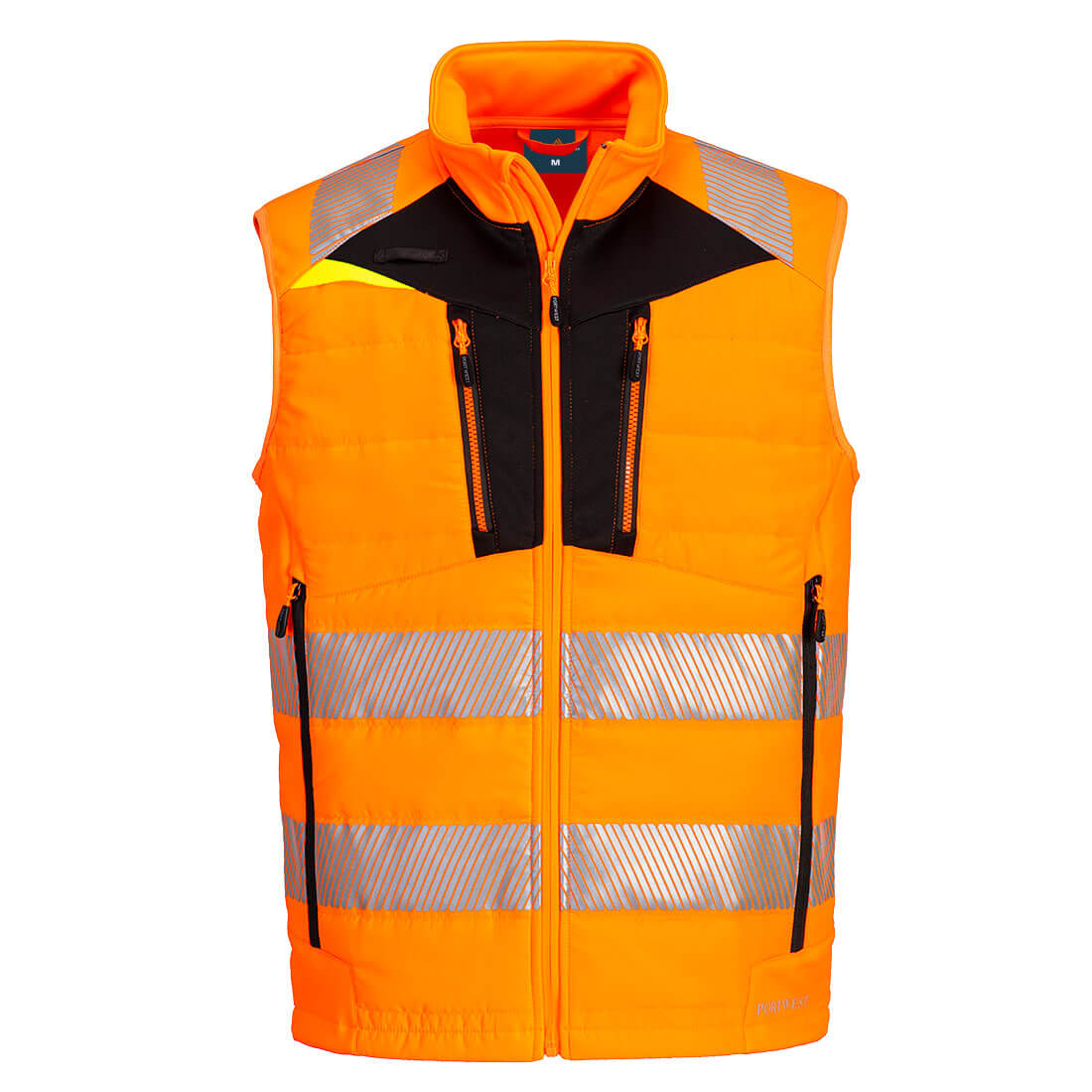 DX4 Hi-Vis Softshell Mellény – Szín: Narancs-fekete, Méret: Xxxl