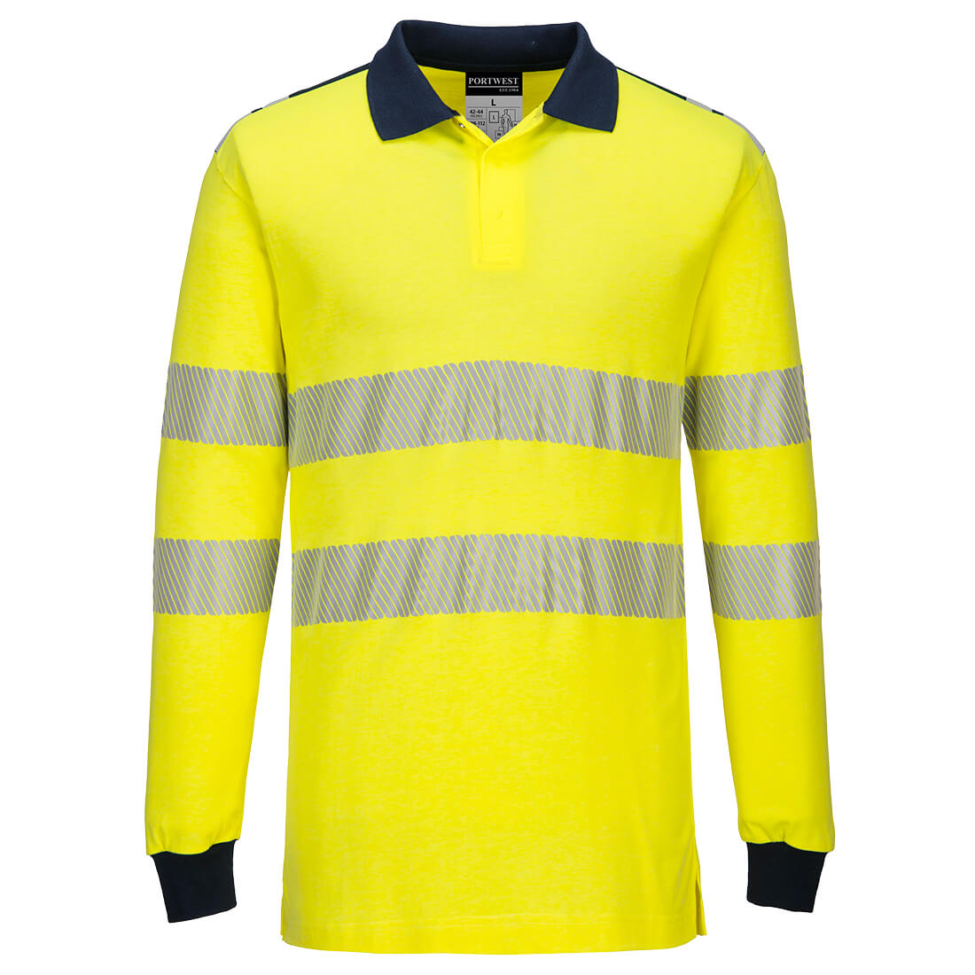 PW3 FR Modaflame Hi-Vis lángálló pólóing – Szín: Sarga-navy, Méret: Xxxl