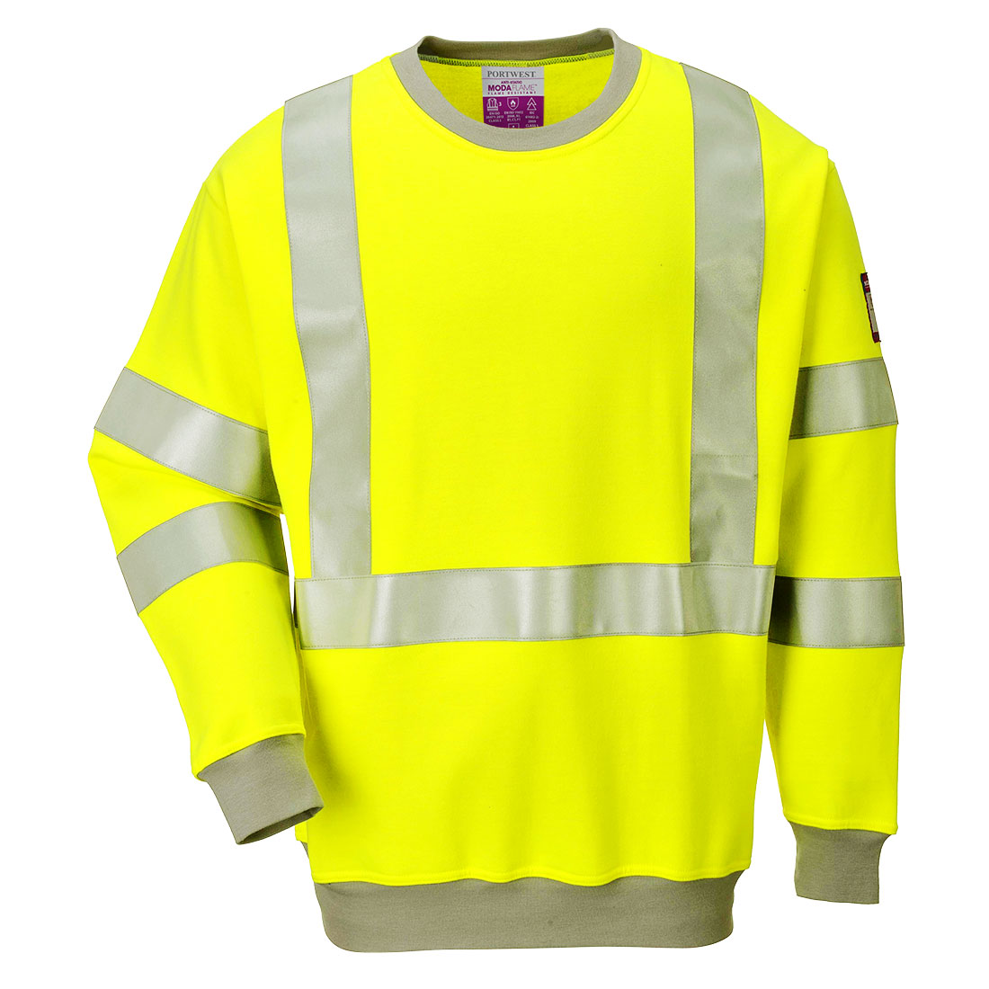 Lángálló antisztatikus Hi-Vis pulóver – Szín: Sarga, Méret: Xxxl