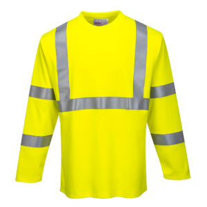 FR Modaflame Hi-Vis hosszú ujjú póló – Szín: Sarga, Méret: Xxxl