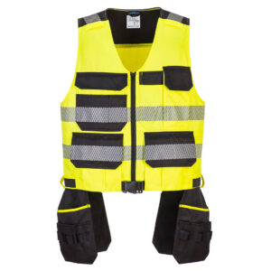 PW3 CLASS 1 SZERSZÁMOS MELLÉNY – Szín: Sarga-fekete, Méret: Xxxl