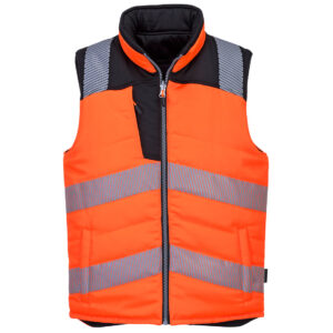 PW3 Hi-Vis kifordítható mellény – Szín: Narancs-fekete, Méret: Xxxl