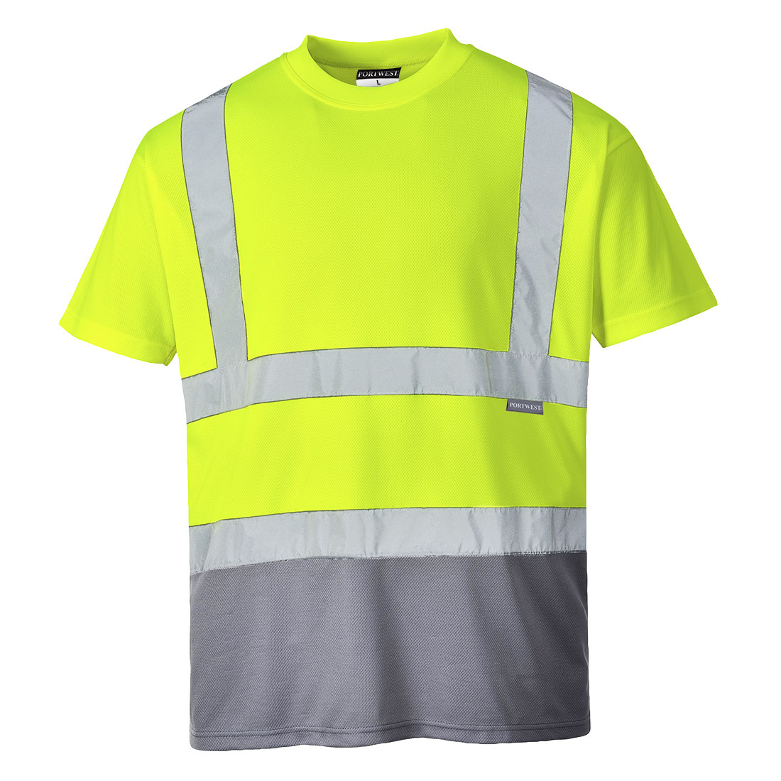 Kéttónusú póló – Szín: Sarga-szurke, Méret: Xxxl
