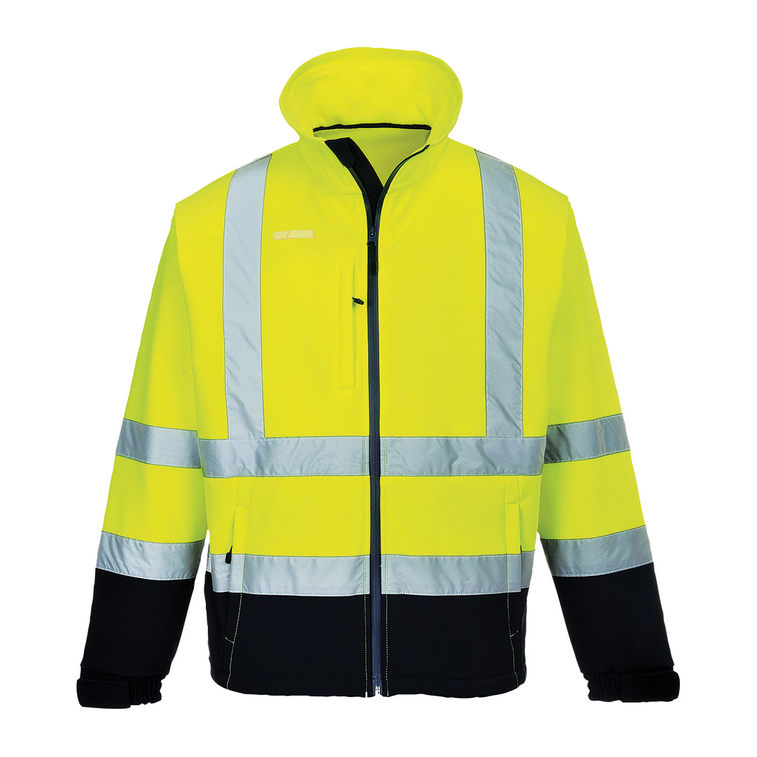 Láthatósági kontraszt Softshell (3L) – Szín: Sarga-navy, Méret: Xxxl
