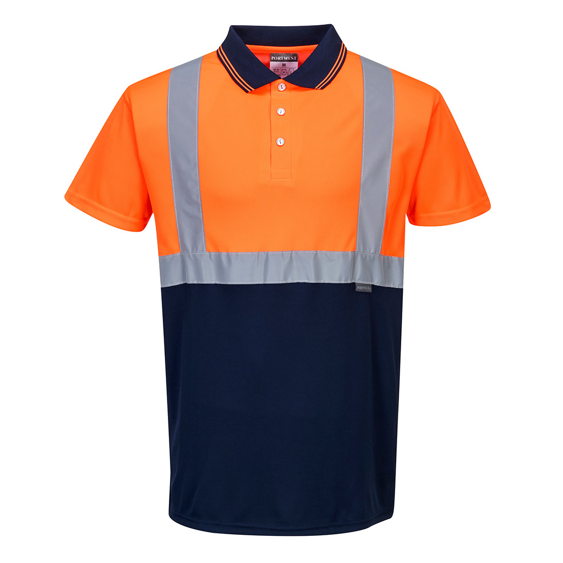 Kéttónusú pólóing – Szín: Narancs-navy, Méret: Xxxl