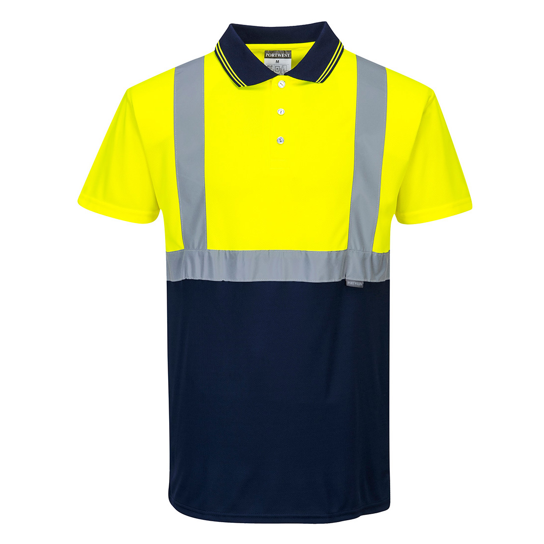Kéttónusú pólóing – Szín: Sarga-navy, Méret: Xxxl