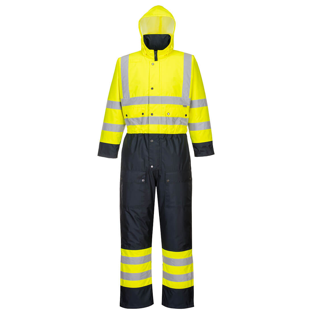 Hi-Vis Contrast bélelt overál – Szín: Sarga-navy, Méret: Xxxl