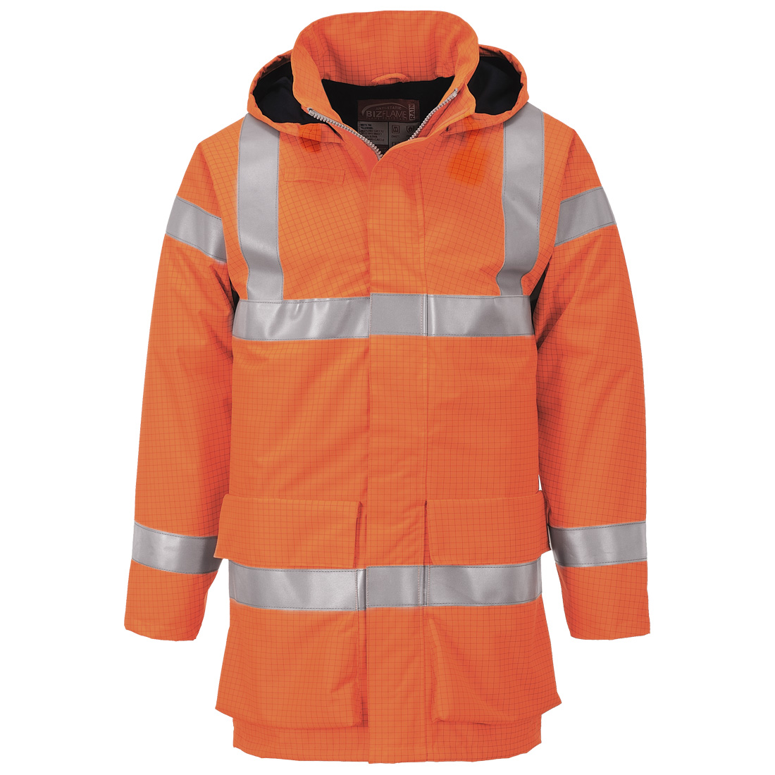 Bizflame Rain Hi-Vis Multi Lite kabát – Szín: Narancs, Méret: Xxxl