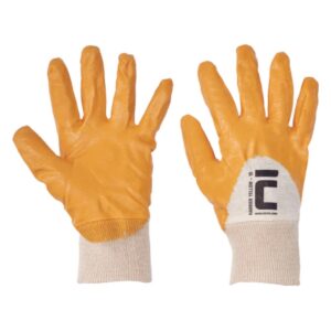 HARRIER sárga mártott nitril kesztyű – Méret: 10